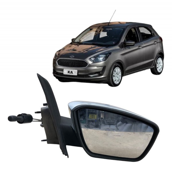Espelho Retrovisor Manual Direito Ka 1.0 2015 2016 A 2019