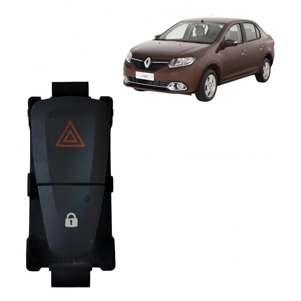 Botão Pisca Alerta Trava Renault Sandero Logan 2015 A 2021
