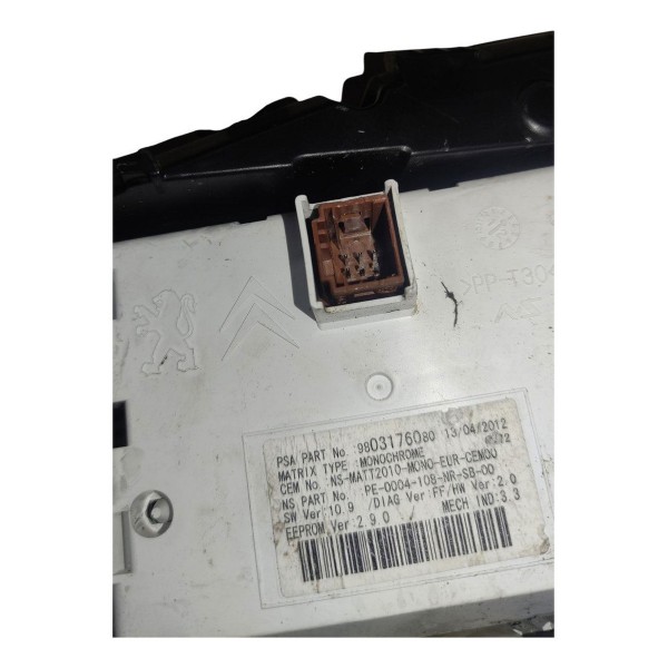 Painel Instrumento Velocímetro Citroen Ds5 2013 2012 2014 Preto