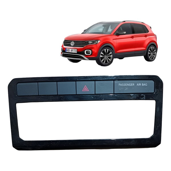 Moldura Botão Pisca Alerta Vw Tcross 2018 2019 2020 2021