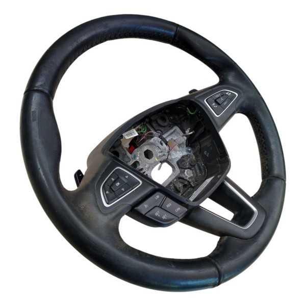 Volante Direção Ford Focus 2015 2016 2017 Com Comandos Preto