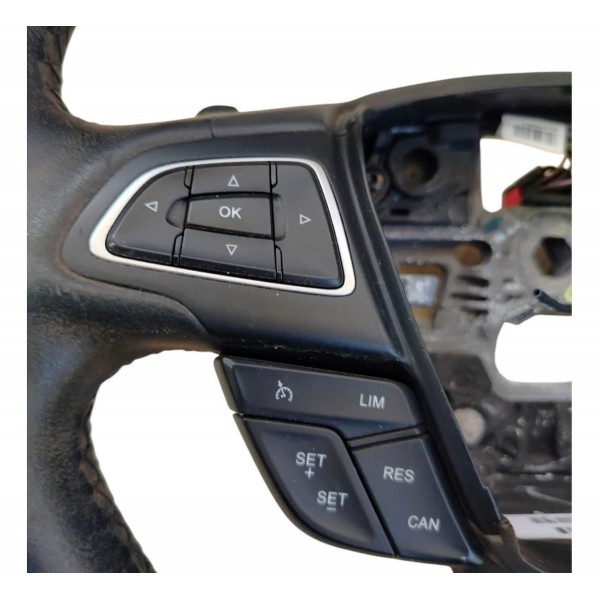 Volante Direção Ford Focus 2015 2016 2017 Com Comandos Preto