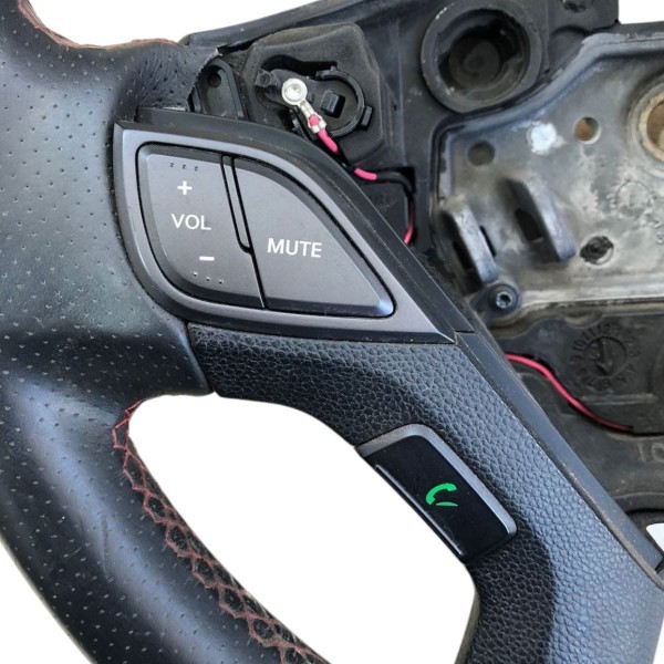 Volante Direção Hyundai Hb20 1.6 2017 2018 2019 Com Comando Preto