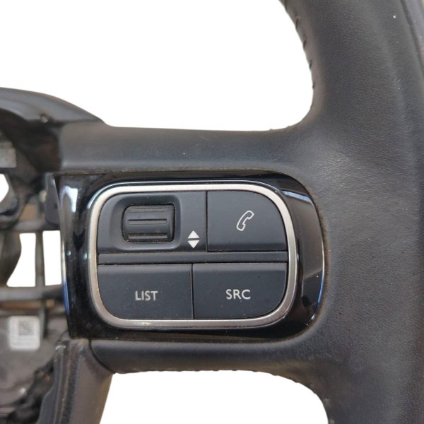 Volante Direção Citroen C4 Cactus 2017 A 2020 Com Comando Preto