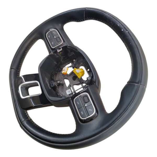 Volante Direção Citroen C4 Cactus 2017 A 2020 Com Comando Preto