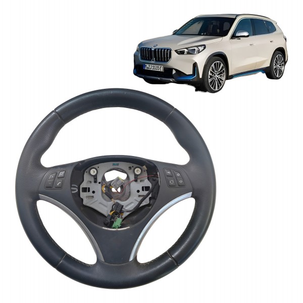 Volante Direção Bmw 320i 2009 2010 Com Comandos Preto