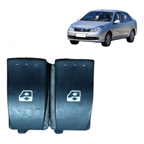 Botão Duplo Vidro Traseiro Renault Symbol 2009 A 2013