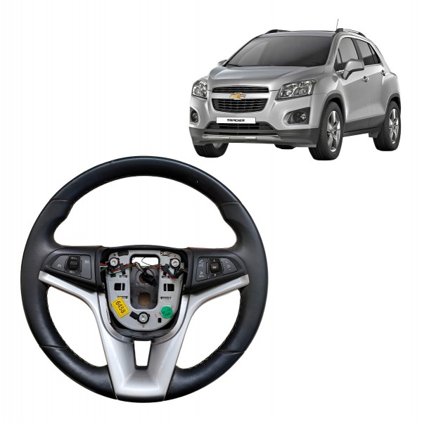 Volante Direção Gm Tracker 2013 2014 2015 2016 Com Comando Preto