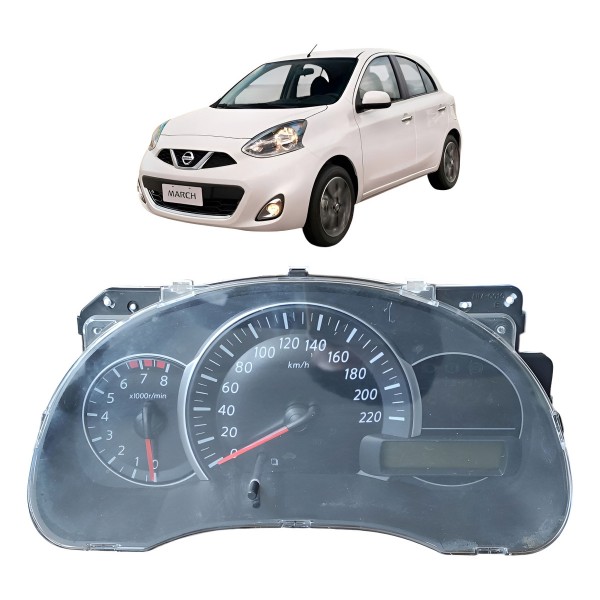 Painel Instrumento Velocímetro Nissan March 2014 2015 2016 Preto