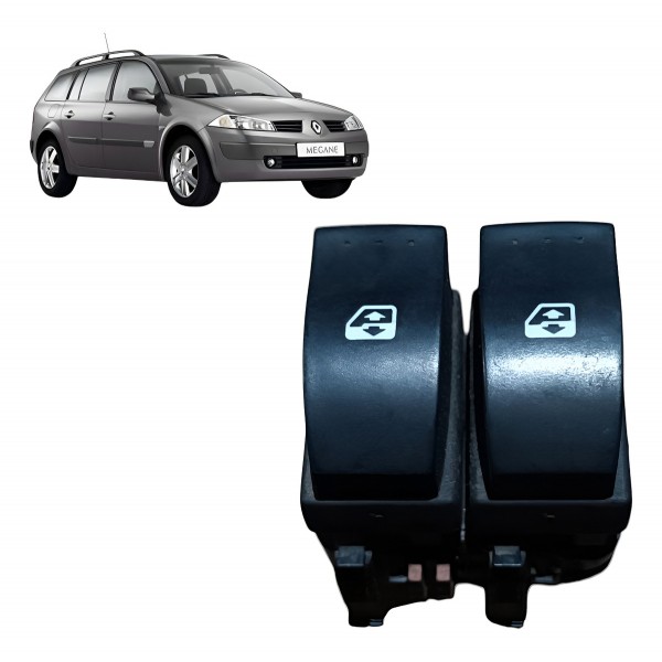 Botão Duplo Vidro Elétrico Duster Megane 2008 2009 A 2013