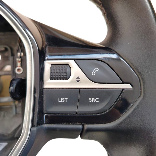 Volante Direção Peugeot 3008 2018 2019 2020 Com Comandos Preto