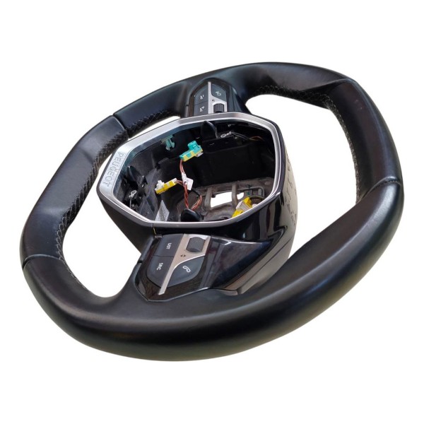 Volante Direção Peugeot 3008 2018 2019 2020 Com Comandos Preto