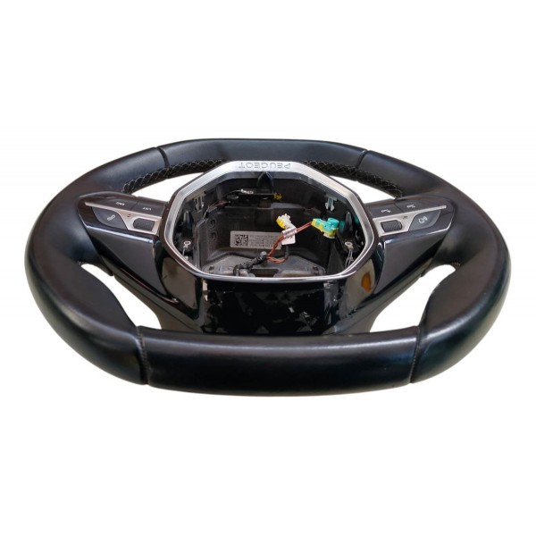 Volante Direção Peugeot 3008 2018 2019 2020 Com Comandos Preto