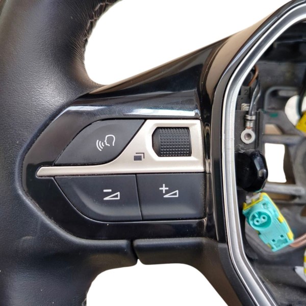 Volante Direção Peugeot 3008 2018 2019 2020 Com Comandos Preto