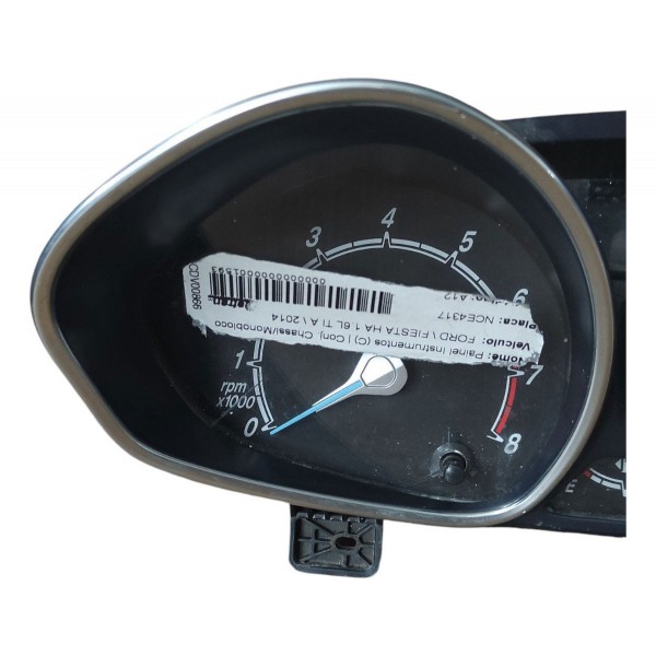 Painel Instrumento Velocímetro Ford New Fiesta Ha 2013 2014 Preto