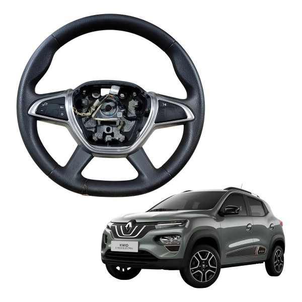 Volante Direção Kwid 2022 2023 2024 E-tech Elétrico Preto