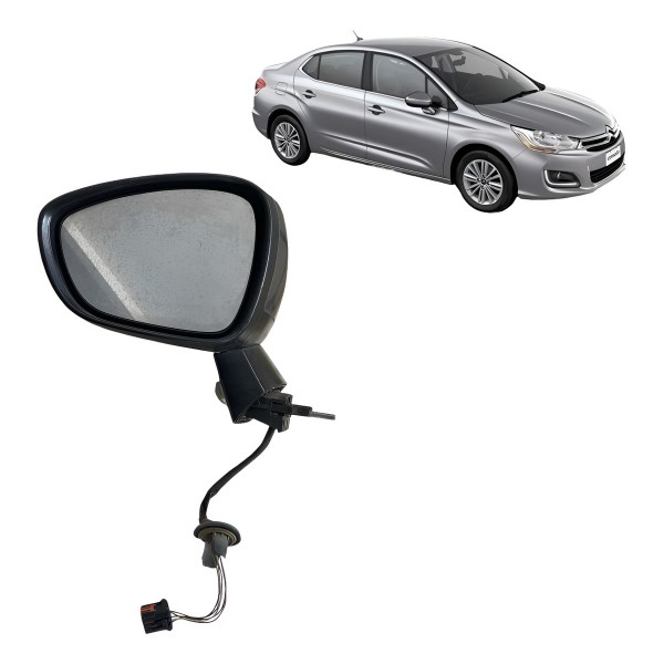 Espelho Retrovisor Elétrico Esquerdo C/pisca C4 Lounge 2016