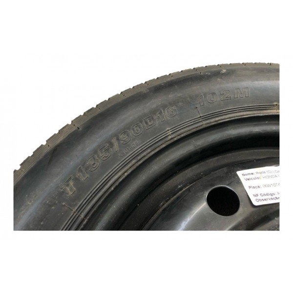 Roda Pneu Estepe Aro 16 Honda Hr-v 2017 2018 A 2022 135/90