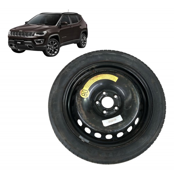 Roda Pneu Estepe Aro 17 Jeep Compass 2019 2020 A 2023 145/70