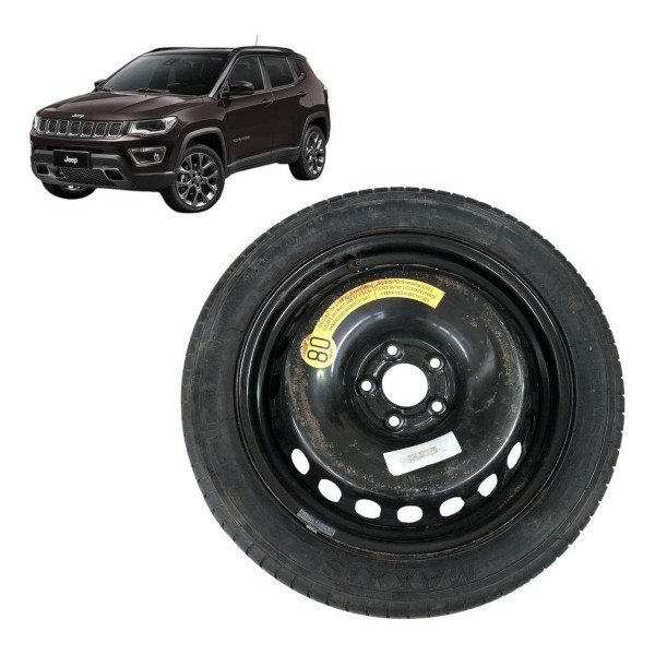 Roda Pneu Estepe Aro 17 Jeep Compass 2019 2020 A 2023 145/70
