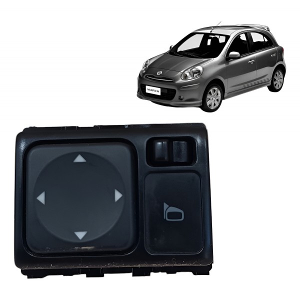 Botão Comando Regulagem Retrovisor Nissan March 2012 A 2016