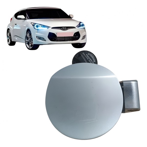 Portinhola Tampa Tanque Hyundai Veloster 2012 2013 2014 Orig 2012 Prateado