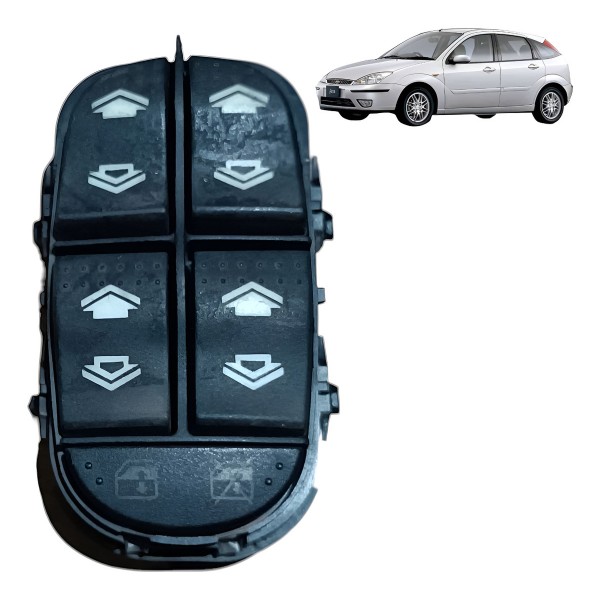 Botão Interruptor Vidro Elétrico Quadruplo Focus 2000 A 2008