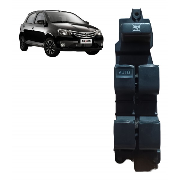 Botão Comando Vidro Diant Esquerdo Toyota Etios 2016 A 2019