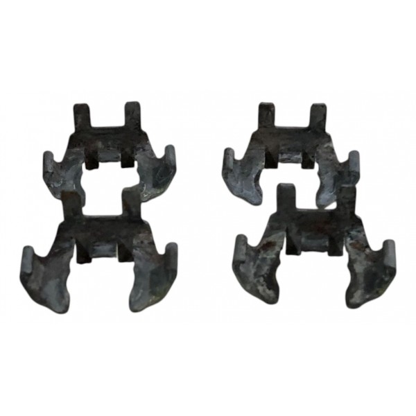 Kit 4 Presilha Bico Injetor Fiat 500 1.4 8v 2011 2012 2013 Prateado