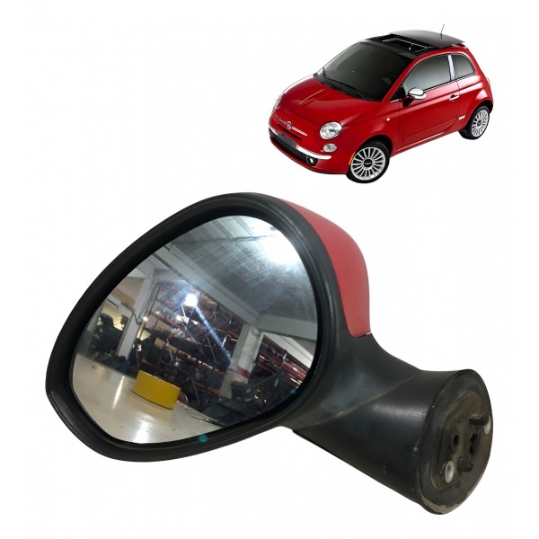 Espelho Retrovisor Esquerdo Fiat 500 2012 2013 Elétrico Orig