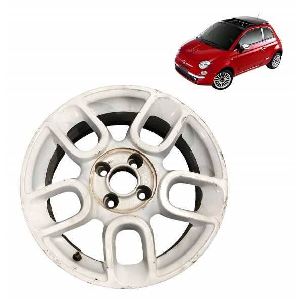 Roda Liga Original Fiat 500 Aro 15 4x100 2012 2013 2014 2015 Branco