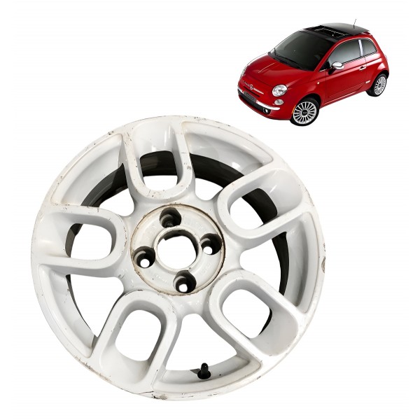 Roda Liga Aro 15 Fiat 500 2012 2013 2014 2015 Original 4x100 Branco