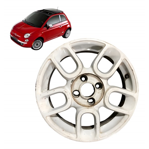 Roda Liga Aro 15 Fiat 500 4x100 2012 2013 2014 2015 Branco Branco