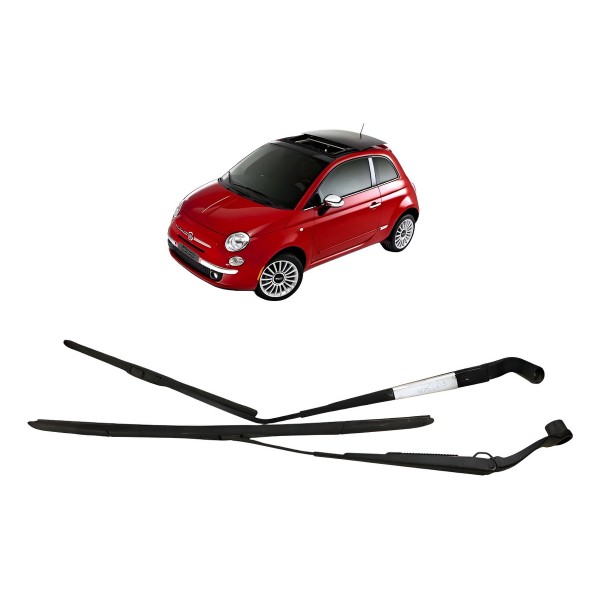 Par Braço Limpador Parabrisa Fiat 500 2011 2012 2013 2014 Direito