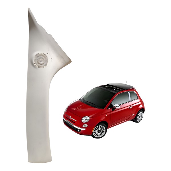 Moldura Esquerda Coluna Teto Dianteira Fiat 500 2011 2012 Bege