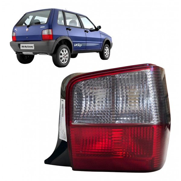 Lanterna Traseira Direita Fiat Uno Mille 2007 2008 A 2012 Vermelho Direito/passageiro