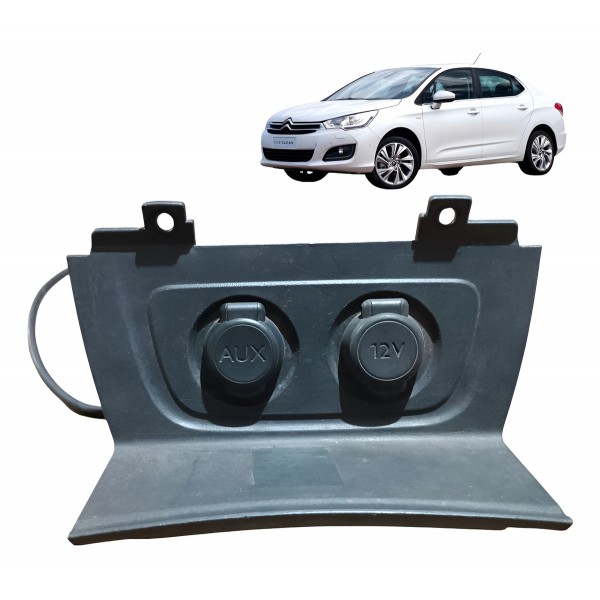 Moldura Entrada Auxiliar Usb 12v C4 Lounge 2013 2014 A 2017