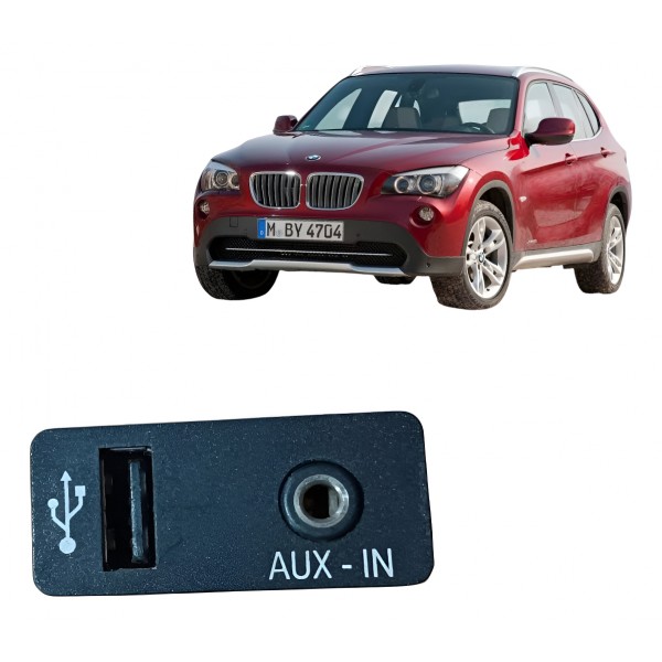 Moldura Entrada Uxiliar Usb Bmw X1 2010 2012 2013 2014 2015
