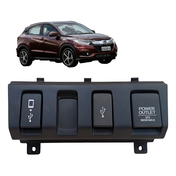Entrada Tomada Usb 12v Auxiliar Honda Hrv 2019 2020 2021