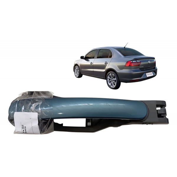 Maçaneta Externa Porta Vw Gol Voyage G6 G7 Traseira Direita Azul Traseira