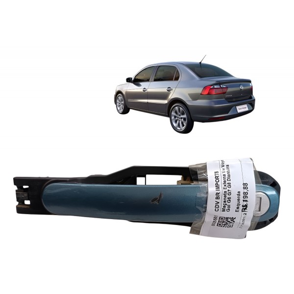 Maçaneta Externa Vw Voyage Gol G6 G7 G8 Dianteira Esquerda Azul Dianteira