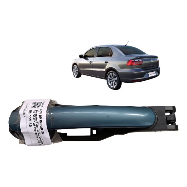 Maçaneta Externa Vw Voyage Gol G6 G7 G8 Dianteira Direita Azul Dianteira