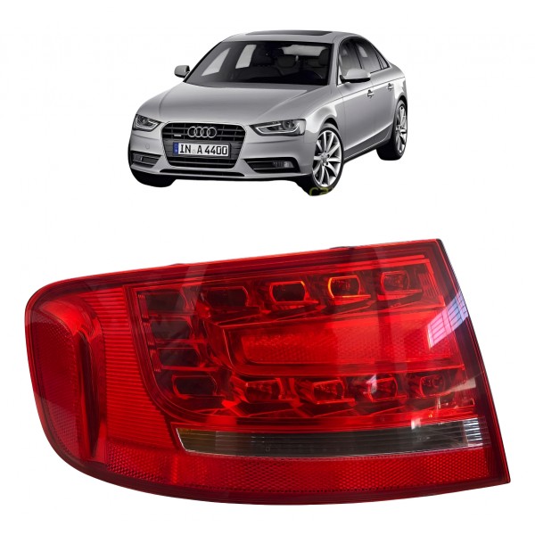 Lanterna Traseira Esquerda Audi A4 2010 2011 2012 Led Orig Esquerdo/motorista Vermelho