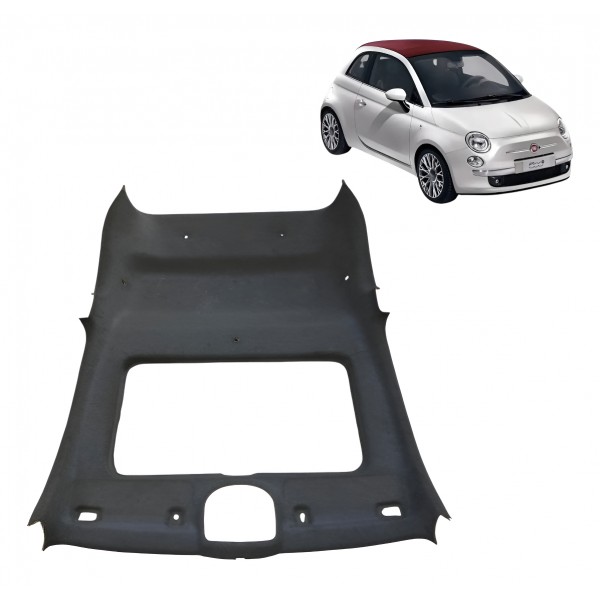 Forro Teto Fiat 500 2010 2011 2012 2013 Preto Com Teto Solar