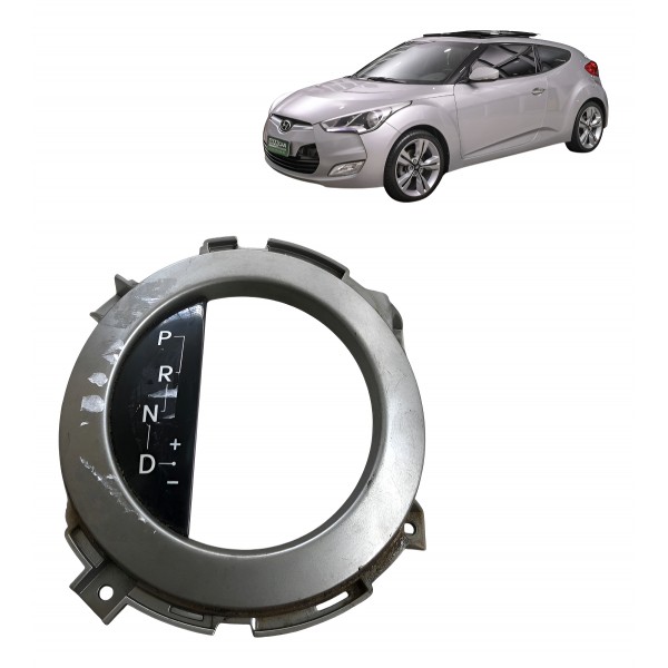 Moldura Acabamento Alavanca Cambio Veloster 2013 2012 2014 Prateado Lisa