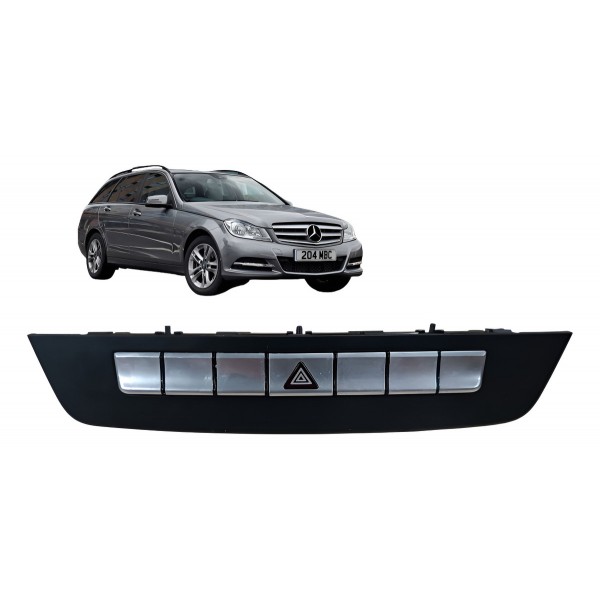 Botão Pisca Alerta Mercedes C180 C200 2011 2012 2013 Orig Cinza