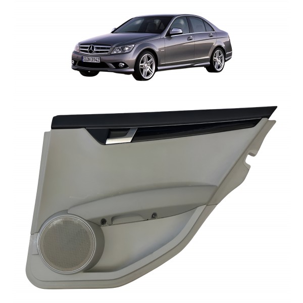 Forro Porta Mercedes C180 Cinza 2011 2012 Traseiro Direito Bege