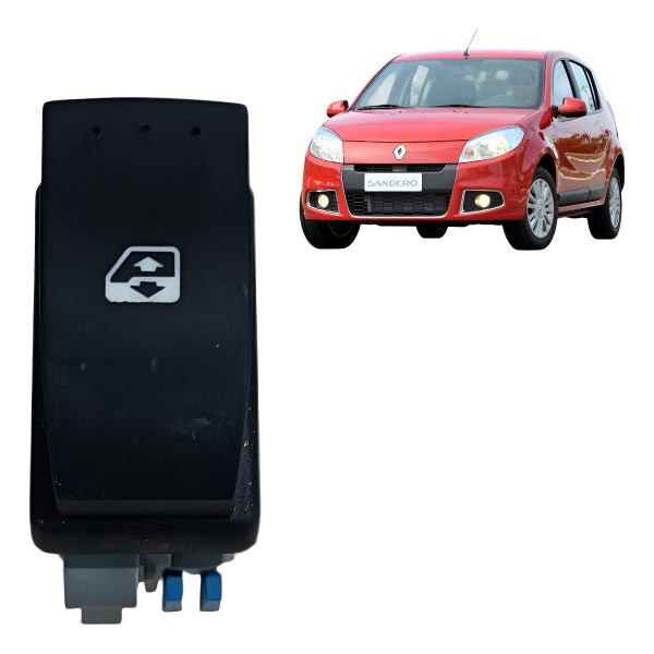 Botão Vidro Elétrico Sandero Logan 2013 Dianteiro Direito