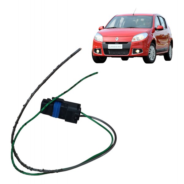 Plug Conector Motor Esguicho Limpador Sandero Logan 2012