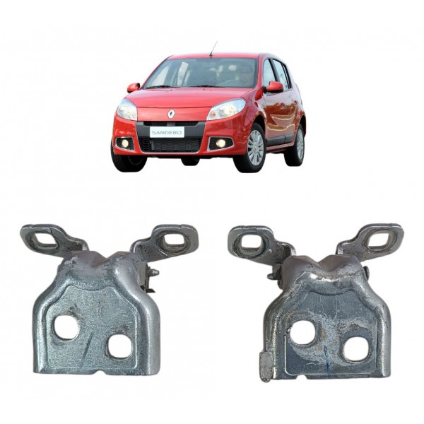 Par Dobradiça Porta Renault Sandero 2013 Dianteira Direita